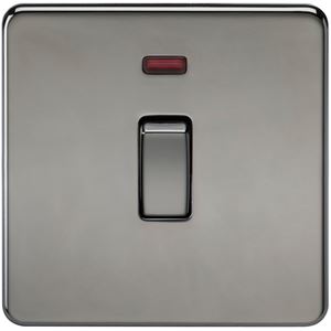 Picture of 20A DP  SWITCH  C/W NEON SCREWLESS FLAT PLATE
BLACK NICKEL