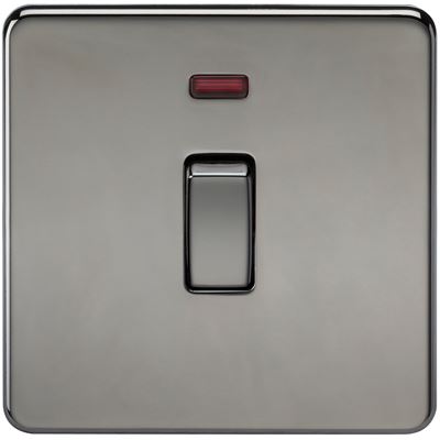 Picture of 20A DP  SWITCH  C/W NEON SCREWLESS FLAT PLATE
BLACK NICKEL