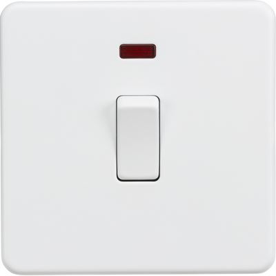 Picture of 20A DP  SWITCH  C/W NEON SCREWLESS FLAT PLATE
MATT WHITE