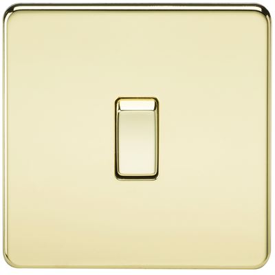 Picture of 20A DP  SWITCH  SCREWLESS FLAT PLATE
POLISHED BRASS