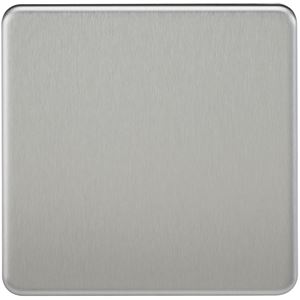 Picture of 1 GANG BLANK PLATE  SCREWLESS FLAT PLATE
BRUSHED CHROME