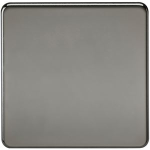 Picture of 1 GANG BLANK PLATE  SCREWLESS FLAT PLATE
BLACK NICKEL
