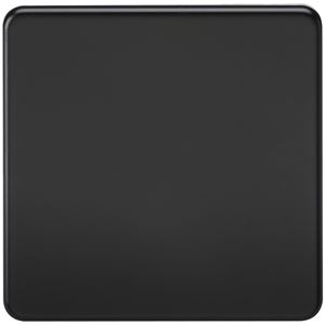 Picture of 1 GANG BLANK PLATE  SCREWLESS FLAT PLATE
MATT BLACK