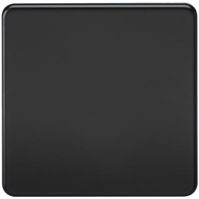Picture of 1 GANG BLANK PLATE  SCREWLESS FLAT PLATE
MATT BLACK