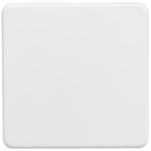 Picture of 1 GANG BLANK PLATE  SCREWLESS FLAT PLATE
MATT WHITE