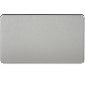Picture of 2 GANG BLANK PLATE  FLAT PLATE
BRUSHED CHROME