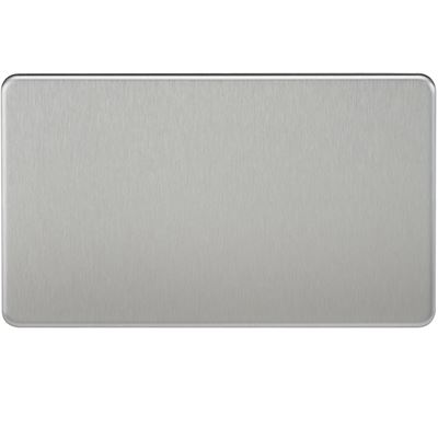 Picture of 2 GANG BLANK PLATE  FLAT PLATE
BRUSHED CHROME