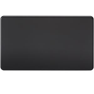 Picture of 2 GANG BLANK PLATE  FLAT PLATE
MATT BLACK