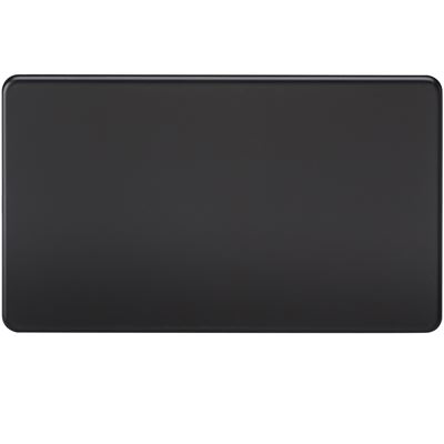 Picture of 2 GANG BLANK PLATE  FLAT PLATE
MATT BLACK