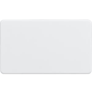 Picture of 2 GANG BLANK PLATE  FLAT PLATE
MATT WHITE