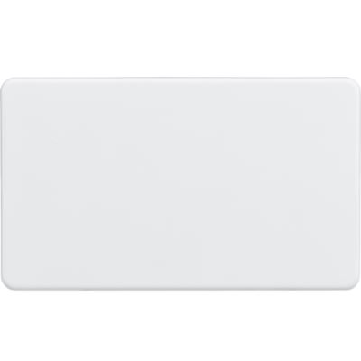 Picture of 2 GANG BLANK PLATE  FLAT PLATE
MATT WHITE