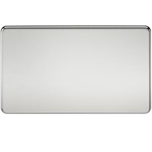 Picture of 2 GANG BLANK PLATE  SCREWLESS FLAT PLATE
POLISHED CHROME
