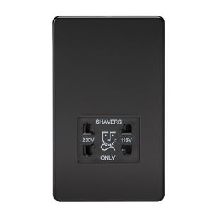 Picture of 115V/230V SHAVER SOCKET SCREWLESS PLATE
MATT BLACK