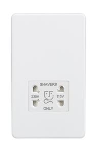 Picture of 115V/230V SHAVER SOCKET SCREWLESS PLATE
MATT WHITE