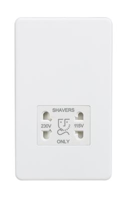 Picture of 115V/230V SHAVER SOCKET SCREWLESS PLATE
MATT WHITE