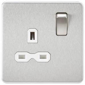 Picture of 1 GANG SOCKET SCREWLESS FLAT PLATE
WHITE INSERT