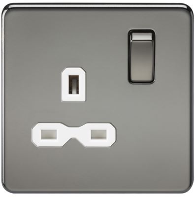 Picture of 1 GANG SOCKET SCREWLESS FLAT PLATE
WHITE INSERT