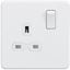 Picture of 1 GANG SOCKET MATT WHITE INSERT
SCREWLESS FLAT PLATE
