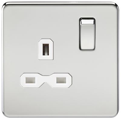 Picture of 1 GANG SOCKET SCREWLESS FLAT PLATE
WHITE INSERT