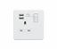 Picture of 1 GANG SOCKET C/W  USB POINT
SCREWLESS FLAT PLATE MATT WHITE