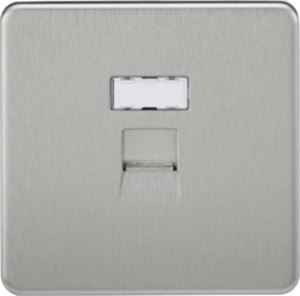 Picture of RJ45 SOCKET  SCREWLESS FLAT PLATE
BRUSHED CHROME