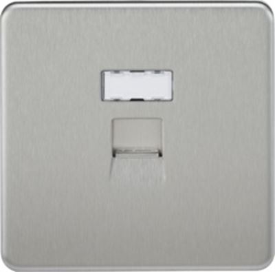 Picture of RJ45 SOCKET  SCREWLESS FLAT PLATE
BRUSHED CHROME