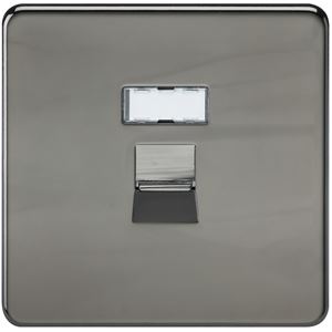 Picture of RJ45 SOCKET  SCREWLESS FLAT PLATE
BLACK NICKEL