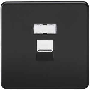 Picture of RJ45 SOCKET  SCREWLESS FLAT PLATE
MATT BLACK