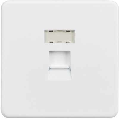 Picture of RJ45 SOCKET  SCREWLESS FLAT PLATE
MATT WHITE