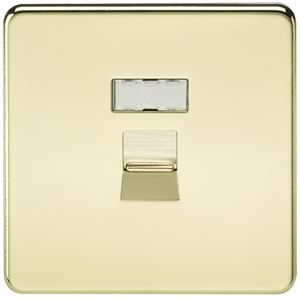 Picture of RJ45 SOCKET  SCREWLESS FLAT PLATE
POLISHED BRASS