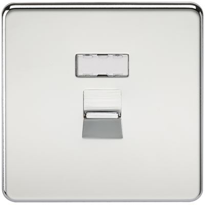 Picture of RJ45 SOCKET  SCREWLESS FLAT PLATE
POLISHED CHROME