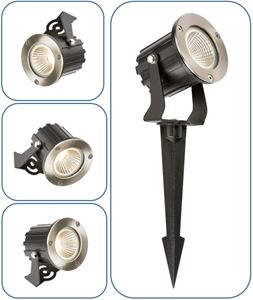 Picture of LED 3500K SPIKE/WALL LIGHT IP65 STAINLESSDEDICATED LAMP NOT CHANGEABLE KNIGHTSBRIDGE