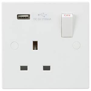 Picture of 1gang switched Socket c/w USB Port
Knightsbridge