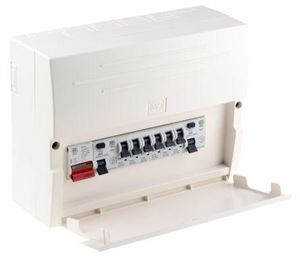 Picture of 8way Loaded Board c/w 6MCBS 2RCD