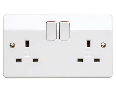 Picture of MK 2gang Switched Socket 13amp