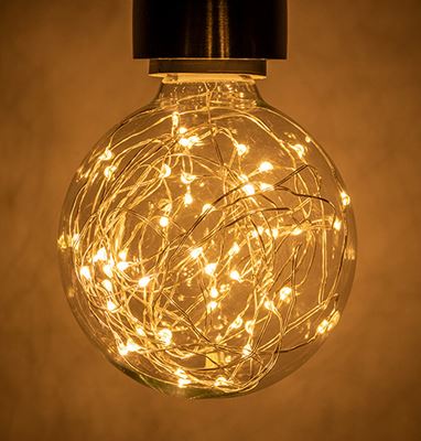 Picture of 1.7W WARM WHITE LED FUNKY FILAMENT GLOBE 1.7W ES
NON DIMMABLE 