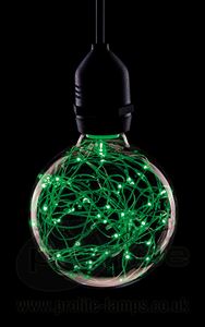 Picture of 1.7W GREEN LED FUNKY FILAMENT GLOBE 1.7W ES
NON DIMMABLE 