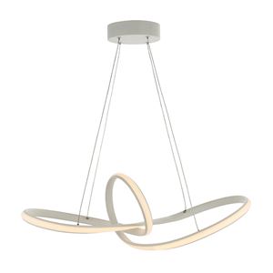 Picture of PARADOX MATT WHITE & WHITE ACRYLIC LED PENDANT 
ENDON 2400LM WARM WHITE 31W
H:250-1330MM W:600MM D:250MM
