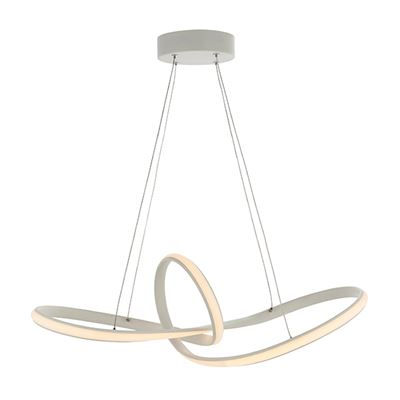 Picture of PARADOX MATT WHITE & WHITE ACRYLIC LED PENDANT 
ENDON 2400LM WARM WHITE 31W
H:250-1330MM W:600MM D:250MM