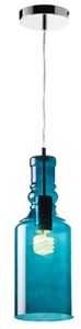 Picture of TEAL GLASS & CHROME BOTTLE PENDANT
ENDON