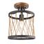 Picture of HESTON  SEMI FLUSH MATT BLACK & RUSTIC FTTG
ENDON