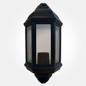 Picture of HL60B POLYCARB HALF LANTERN BLACK
60W ES LAMP IP44