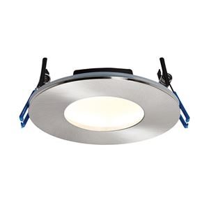 Picture of ORBITAL 9W IP65 DIMMABLE LED DOWNLIGHT
SATIN NICKEL/WARM WHITE 3000K 760LM
94MM CUT OUT OVERALL DIA 110MM