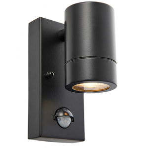 Picture of PALIN 1LT FIXED SPOT WALL IP44  MATT BLACK C/W PIR

saxby