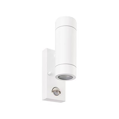 Picture of PALIN 2LT FIXED SPOT WALL IP44  GLOSS WHITE C/W PIR
saxby