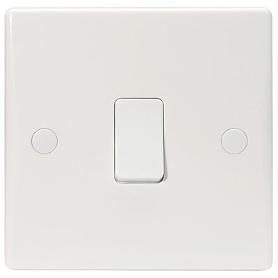 Picture of 1gang 2way 10amp RETRACTIVE  Switch Flat
White Plastic