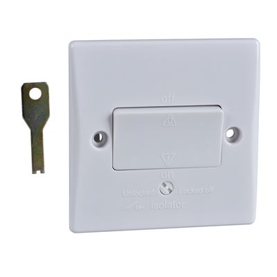 Picture of 1gang 10amp Triple Pole Fan Switch Flat
White Plastic
