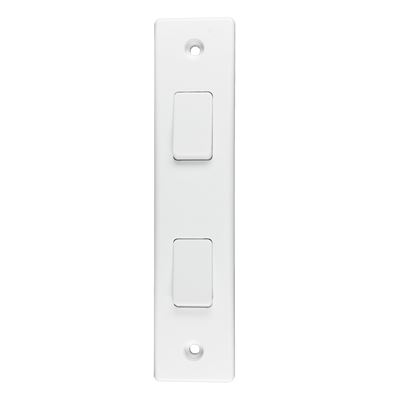 Picture of 2gang 2way 10amp Architrave Switch
White Plastic