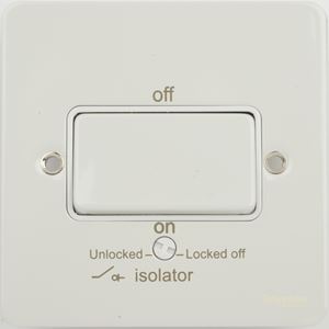 Picture of WHITE PAINTED FLAT PLATE SCREWED
1GANG FAN ISOLATOR SWITCH