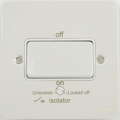 Picture of WHITE PAINTED FLAT PLATE SCREWED
1GANG FAN ISOLATOR SWITCH